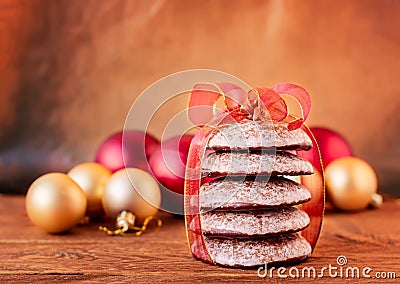 Stacked Gingerbread Cookies Stock Photo