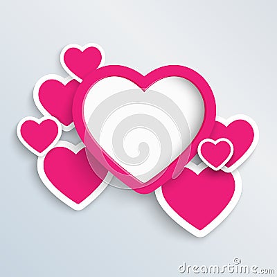 Stacked heart illustration Stock Photo