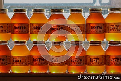 Stacked Honey Jars Editorial Stock Photo