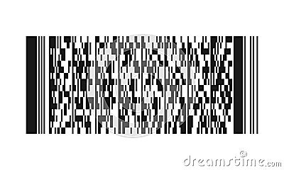 Stacked linear barcode. Code pattern, sample. Vector Illustration