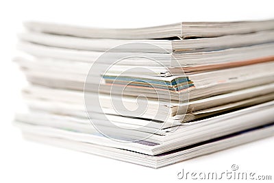 Stacked Magazines Stock Photo