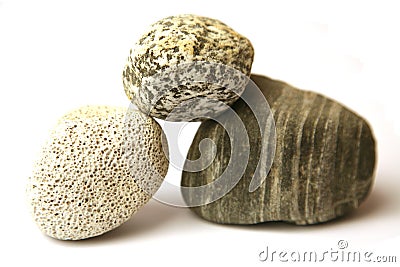 Stacked pebbles Stock Photo