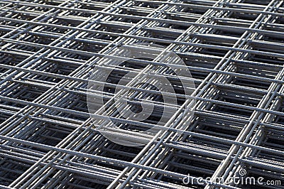 Stacked rebar grids Stock Photo