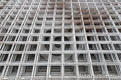 Stacked rebar grids Stock Photo