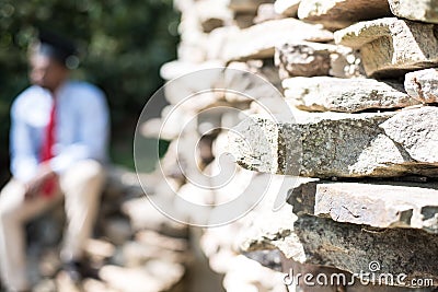 Stacked Rocks of Success Stock Photo