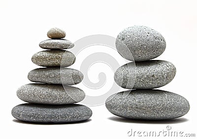 Stacked spa stones Stock Photo