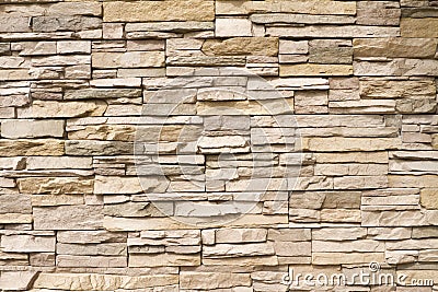 Stacked stone wall background horizontal Stock Photo