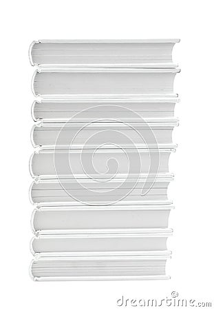 Stacked white books Stock Photo