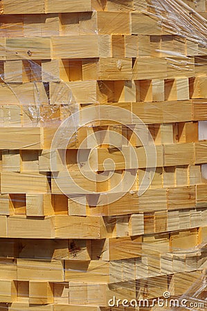 Stacked wood pine timber 3 Stock Photo