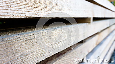 Stacked wooden planks Stock Photo