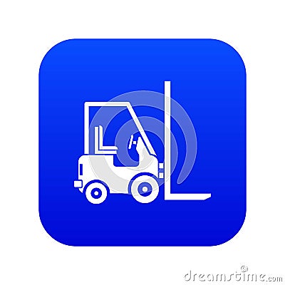 Stacker loader icon digital blue Vector Illustration