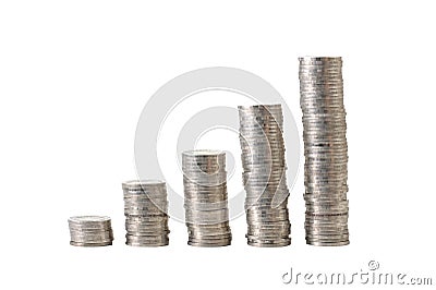 Stacks of coins Stock Photo