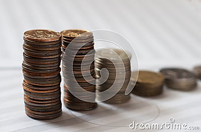 Stacks of coins Stock Photo