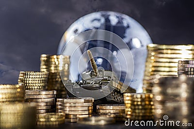 Global armament and finance Stock Photo