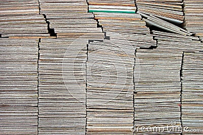 Stacks of old paper diapositive slides Stock Photo