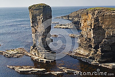 The Stacks of Yesnaby in Orkney, Scotland Stock Photo