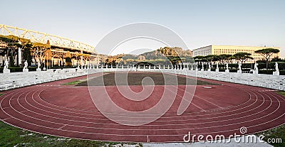 Stadio dei Marmi, Foro Italico, at sunrise, Rome Stock Photo