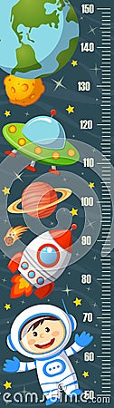 Stadiometer. Height measure. Vector Illustration