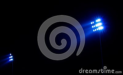 Stadium floodlights Stock Photo