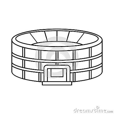 Stadium icon in outline style Vector Illustration