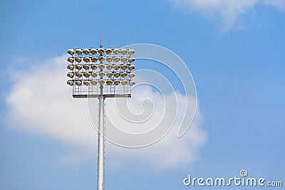 Stadium Light Poles Stock Photo