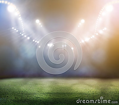 Stadium in lights Stock Photo