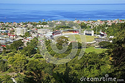 Stadium in Roseau, Dominica Editorial Stock Photo