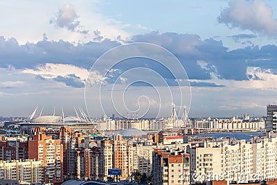 Stadium in Saint-Petersburg Russia for FIFA World Cup 2018 and UEFA Euro 2020 events Editorial Stock Photo