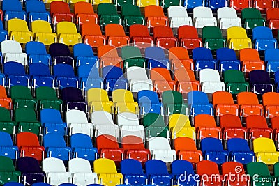 Stadium seats Stock Photo