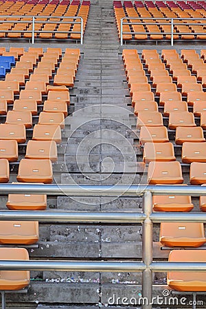Stadium seats for watch some sport or football Stock Photo