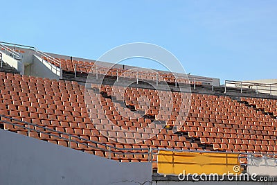 Stadium seats for watch some sport or football Stock Photo