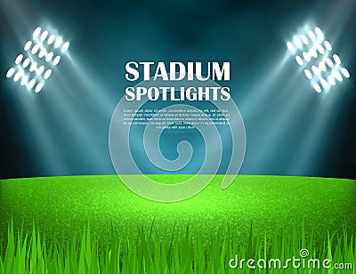 Stadium spotlights concept Vector Illustration