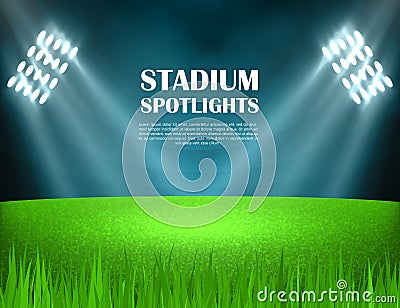 Stadium spotlights concept Stock Photo