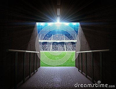 Stadium tunnel Stock Photo