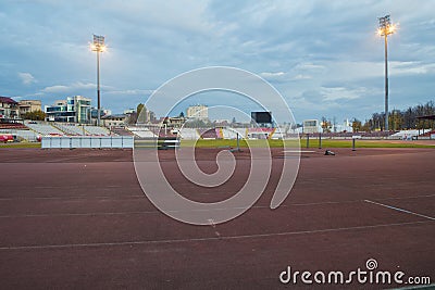 Morning view of Dinamo Bucuresti stadium Editorial Stock Photo