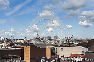 Stadsbeeld van Amsterdam, Cityscape of Amsterdam Editorial Stock Photo