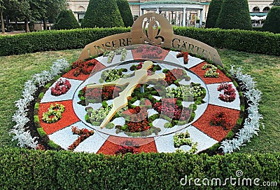 Stadtpark Vienna flower clock Editorial Stock Photo