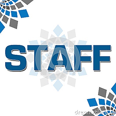 Staff Blue Grey Square Elements Square Stock Photo