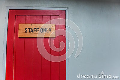 Staff door Stock Photo