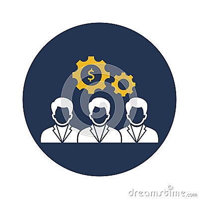Staff management Vector Icon which can easily modify or edit Vector Illustration