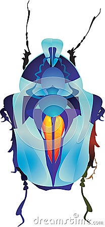 Stag-Beetle Vector Illustration