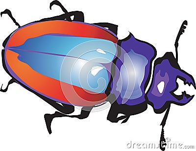 Stag-Beetle Vector Illustration