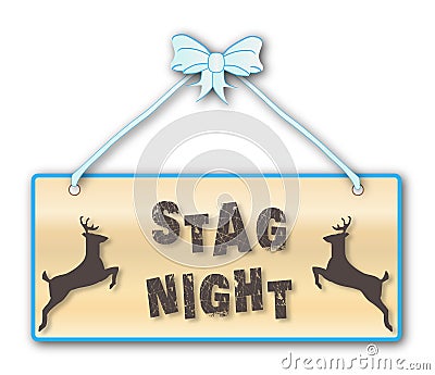 Stag Night Vector Illustration