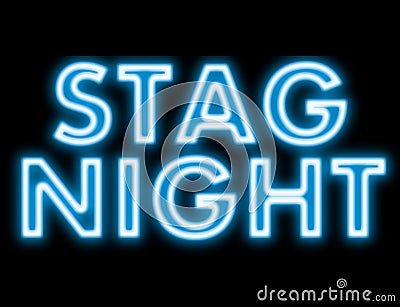 Stag night neon sign Stock Photo