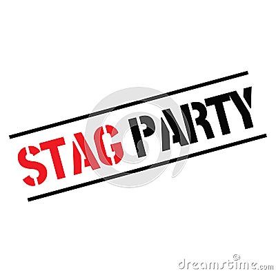 Stag party black stamp Vector Illustration