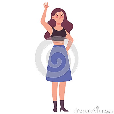 stag party young woman Vector Illustration