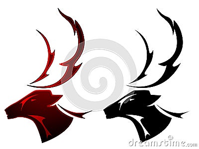 Stag tattoo design Vector Illustration