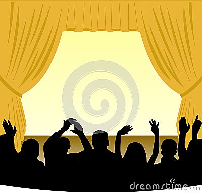 Stage and Audience Stock Photo