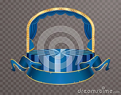 Stage circle trans blue Vector Illustration