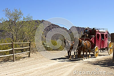 Stage Coach Wagon Editorial Stock Photo